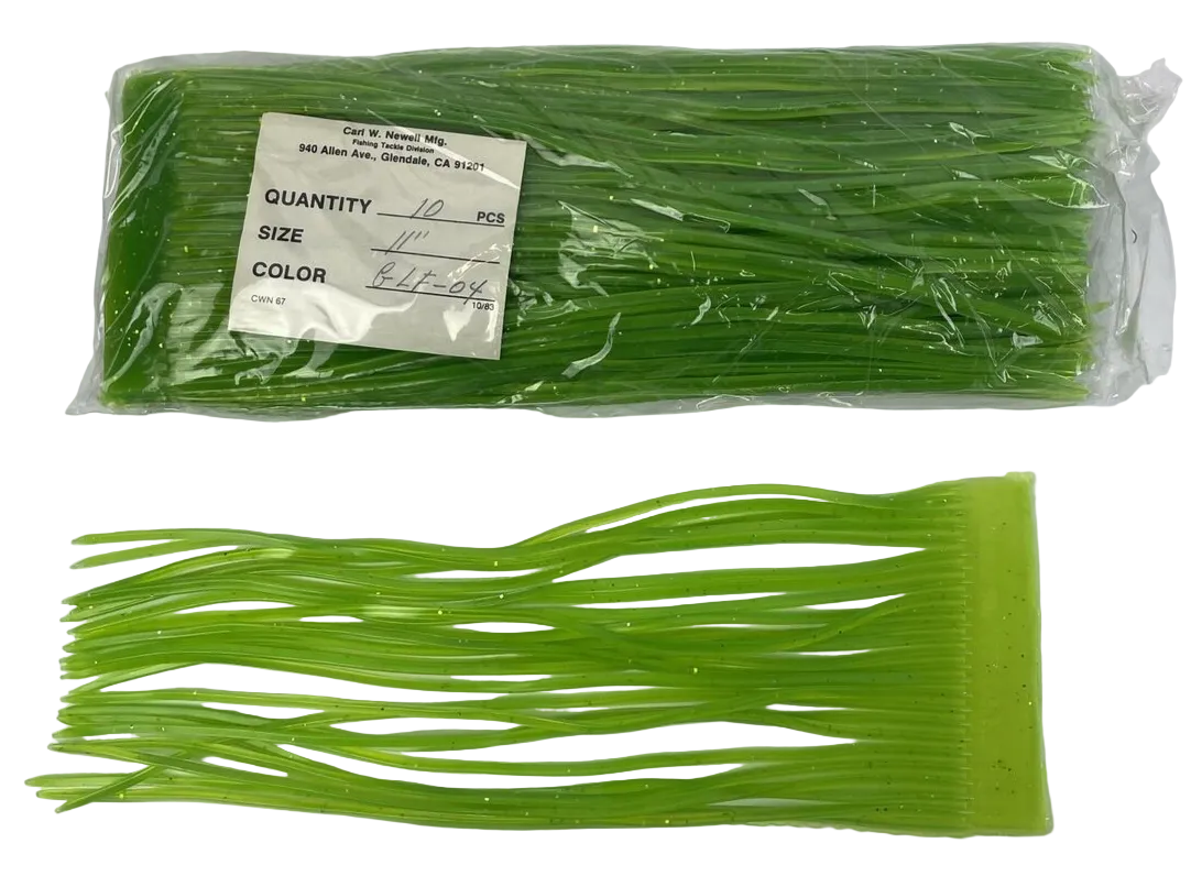 Newell MFG 10-pack offshore trolling fishing skirts green for tuna mahi wahoo trolling lures