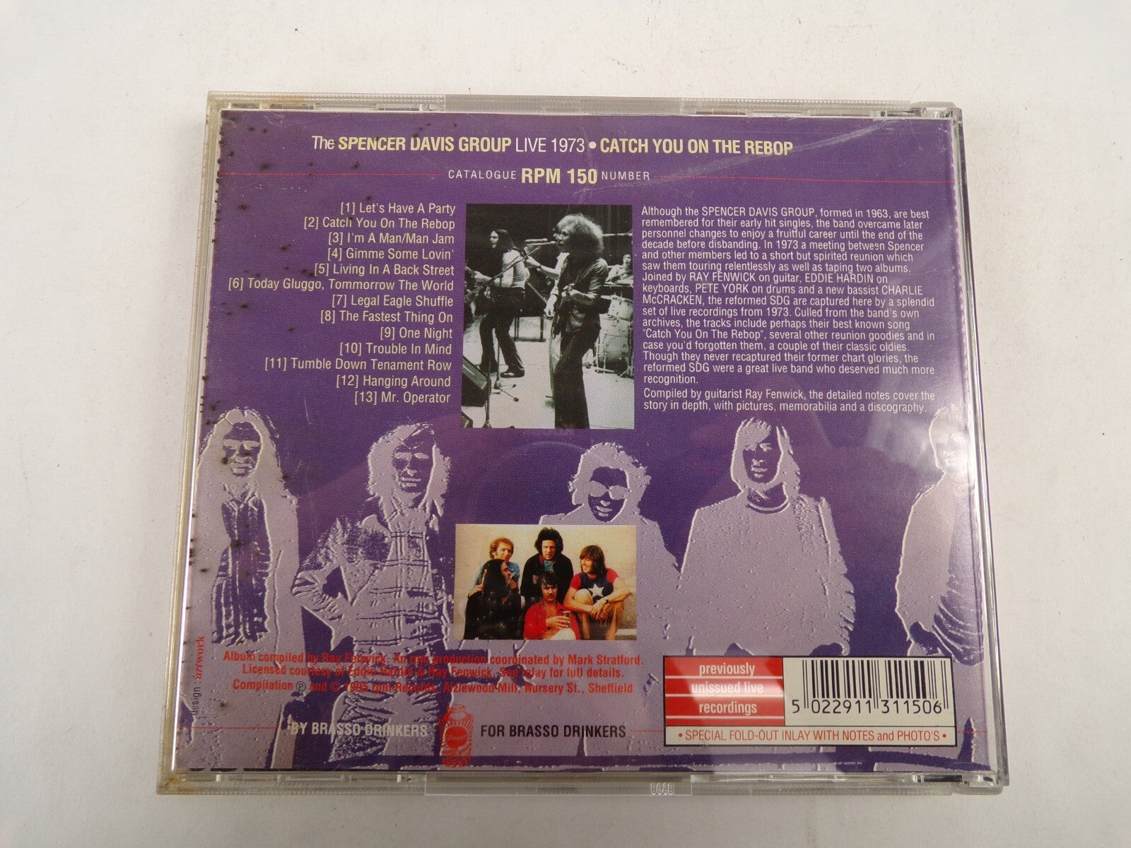 The Spencer Davis Group Catch You On The Rebop Lets Have A Party One Night CD#53
