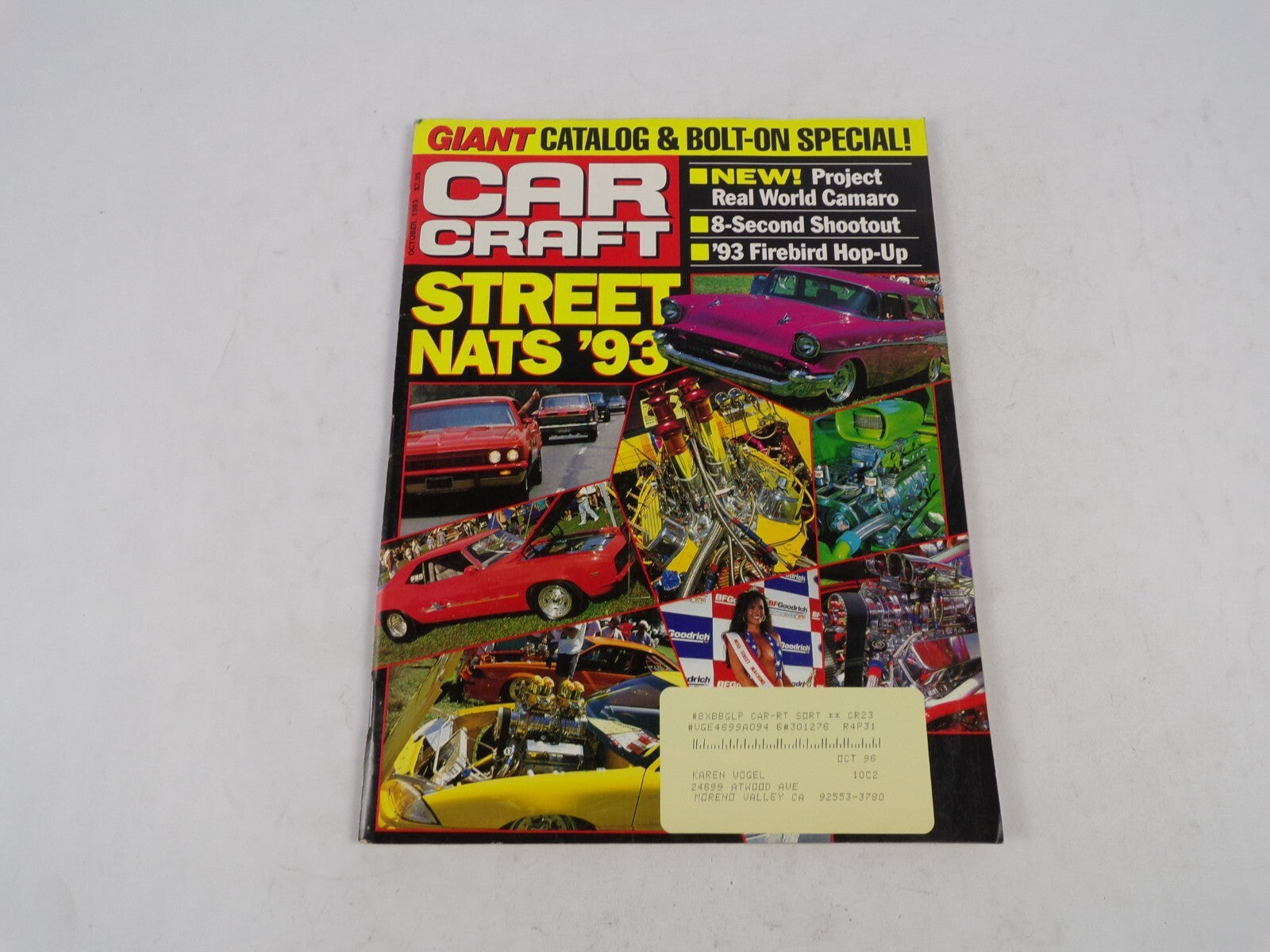 October 1993 Car Craft Giant Catalog & Bolt-On Special! Street Nats '93 New! Pro