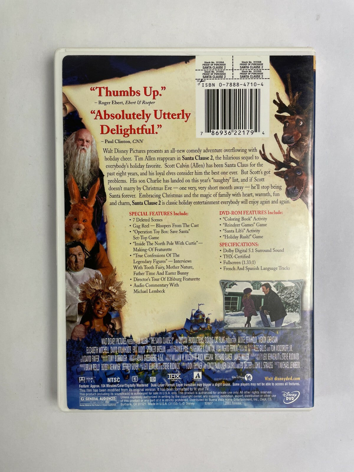 Tim Allen Santa Clause 2 Rip Roaring Holiday Fun Chuck Nevius DVD Movies