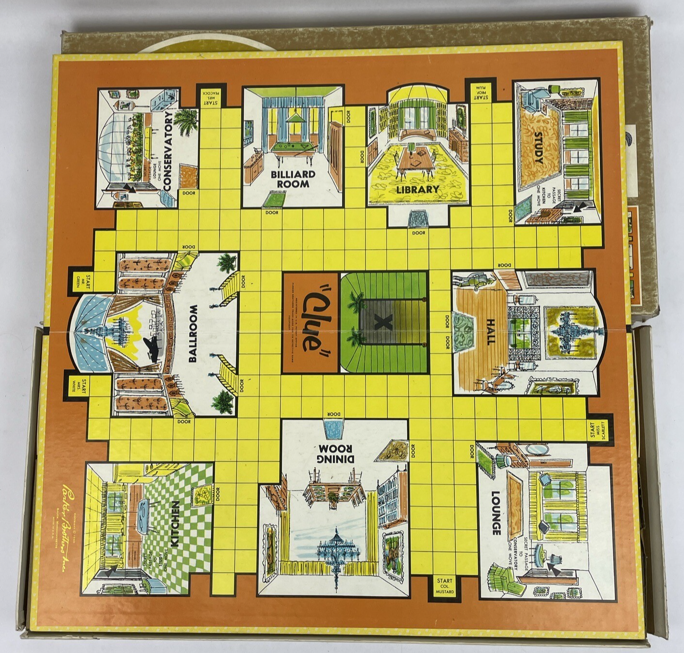 Vintage Clue Board Game 1960 Complete No.45 Original Box - LOOK