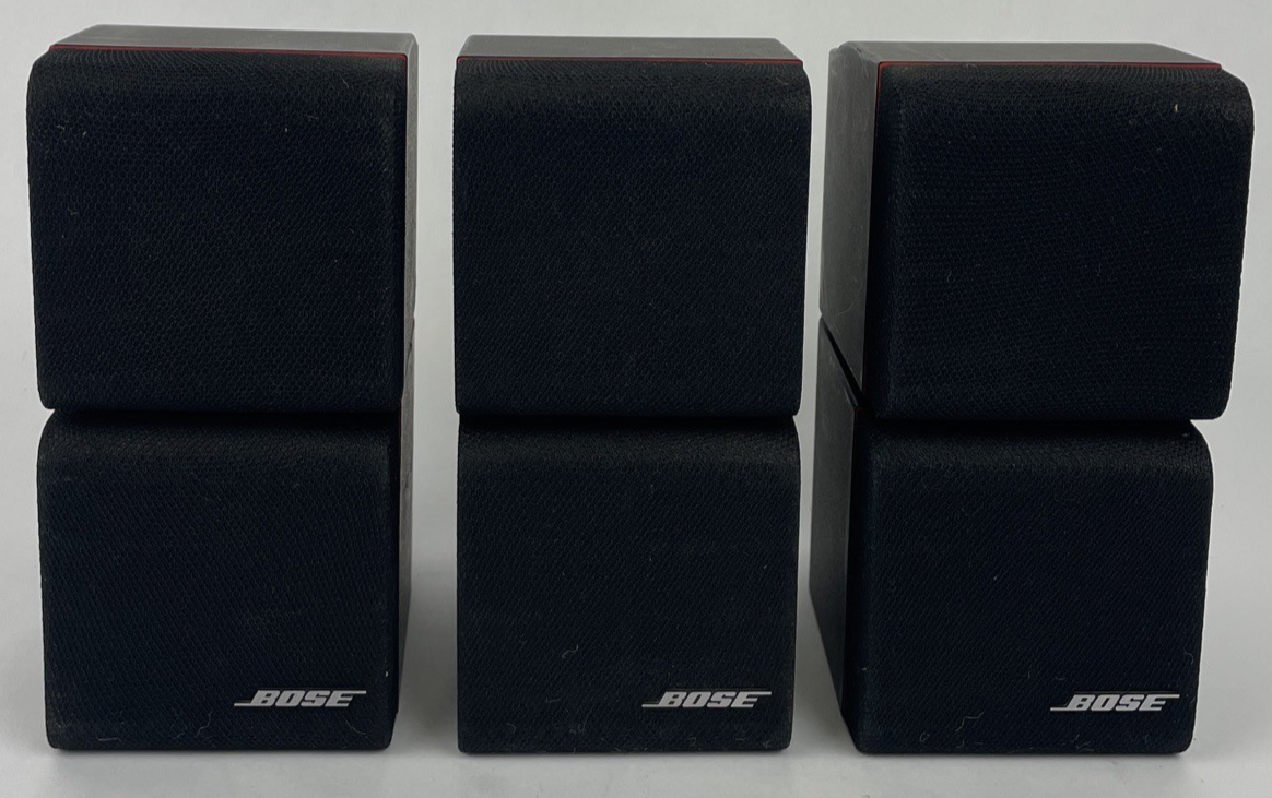 OEM Bose Acoustimass Redline Classic Double Cube Speakers Black Set Of 3