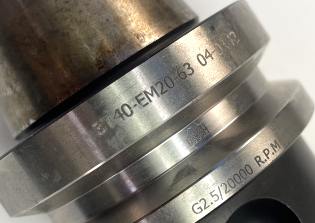 Haas BT40-EM20-63 End Mill Holder 04-0142 w 09-0028 Chip Clearing Fan Combo CNC