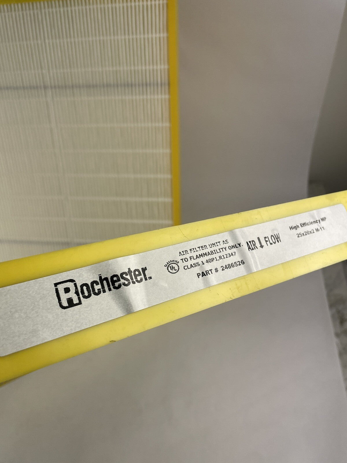 LOT of 6 : ROCHESTER AIR FILTER MERV 11 Mini PLEATED 20X25X2 2486526
