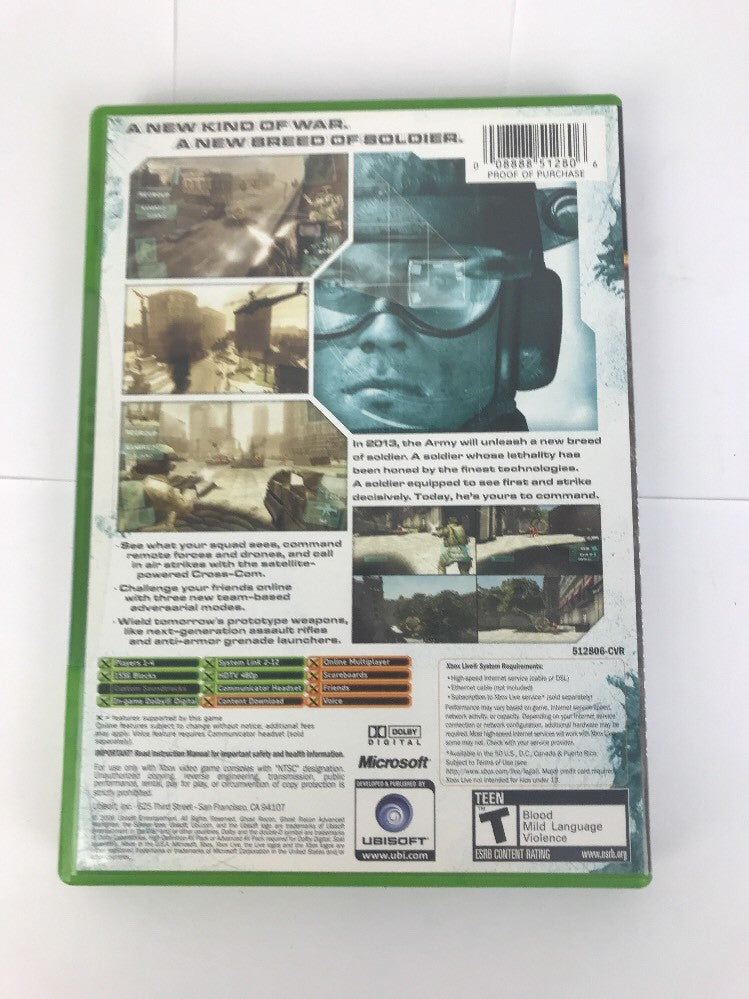 Tom Clancy's Ghost Recon: Advanced Warfighter (Microsoft Xbox, 2006)
