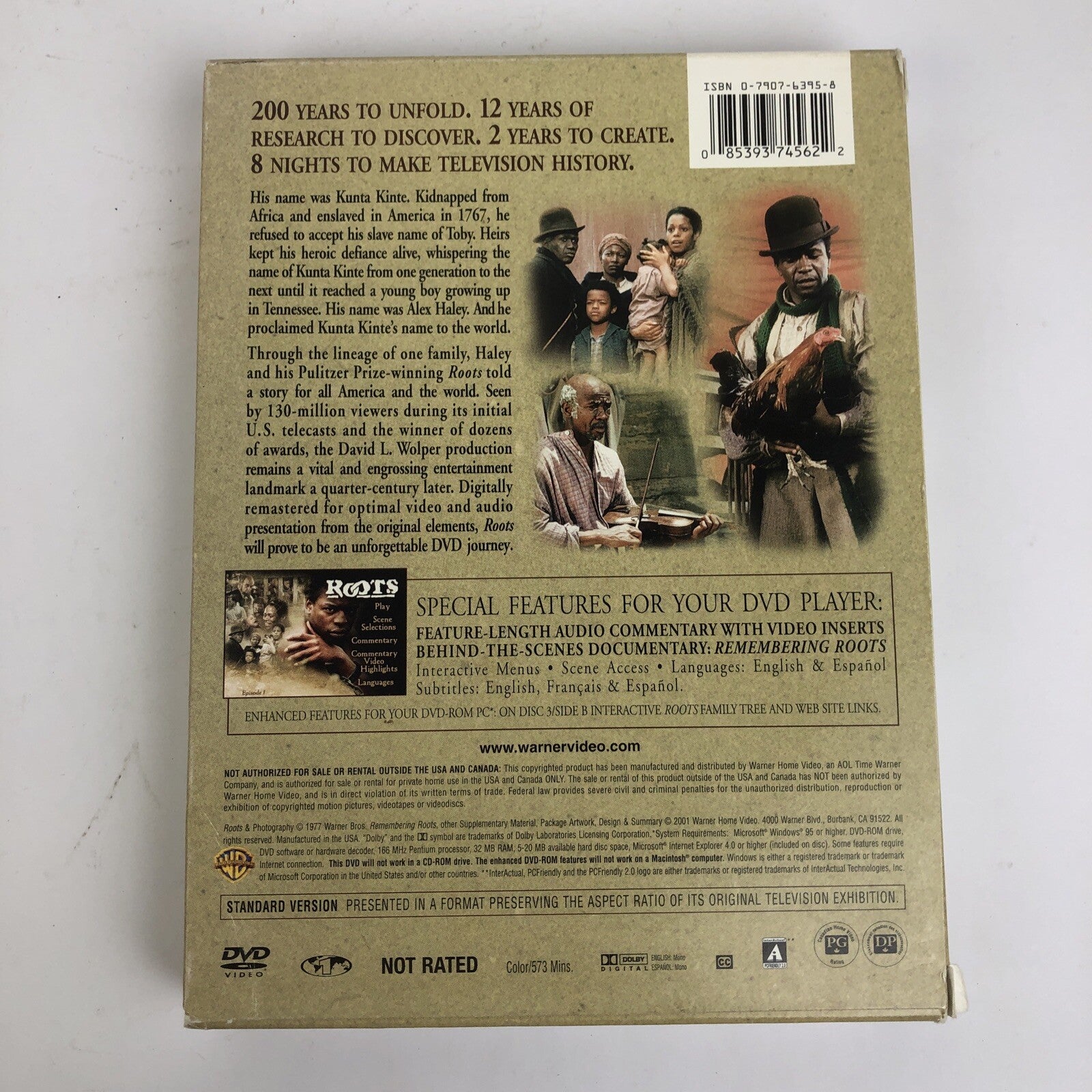 Roots (DVD, 2002, 4-Disc Set)  Oprah Winfrey Levar Burton + Special Features