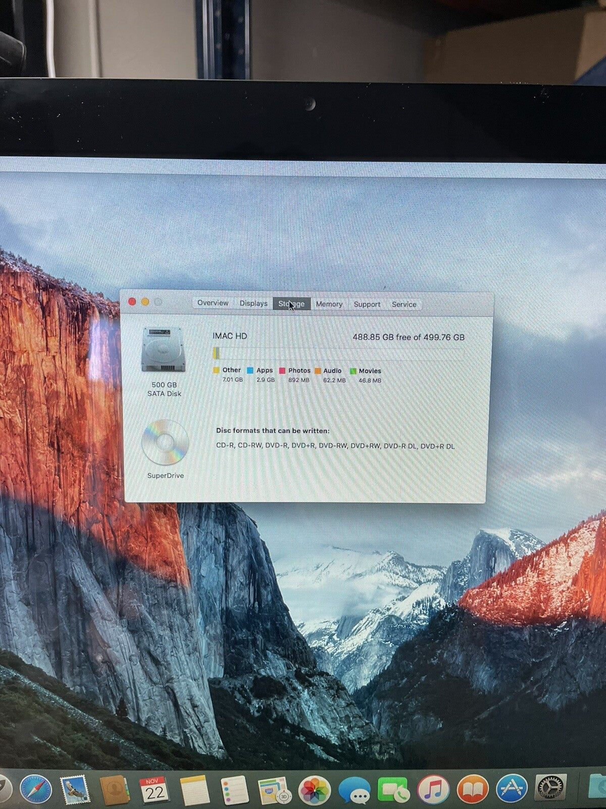 Apple iMac 21.5" Desktop Intel Core i3 3.06GHz 4GB RAM 500GB HDD A1311