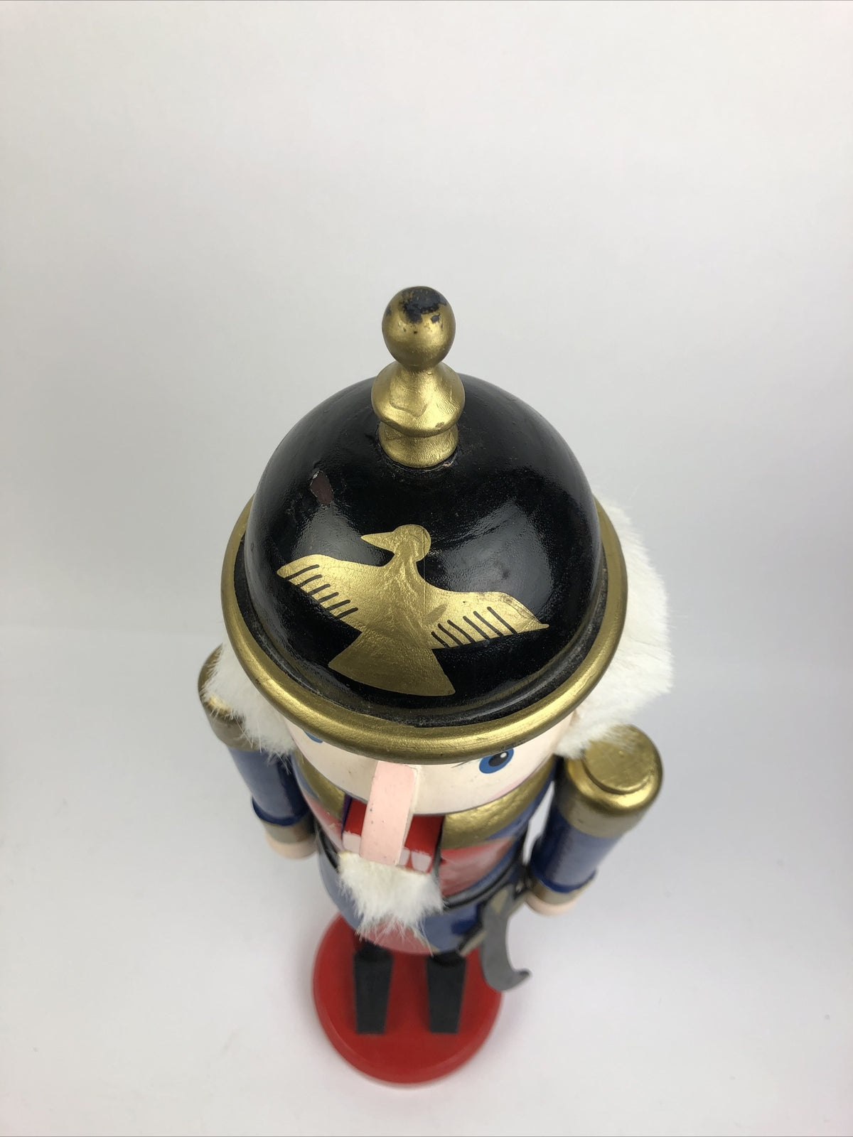 20” Christmas Wooden Nut Cracker Soldier With Sword Blue Zred Gold - LOOK