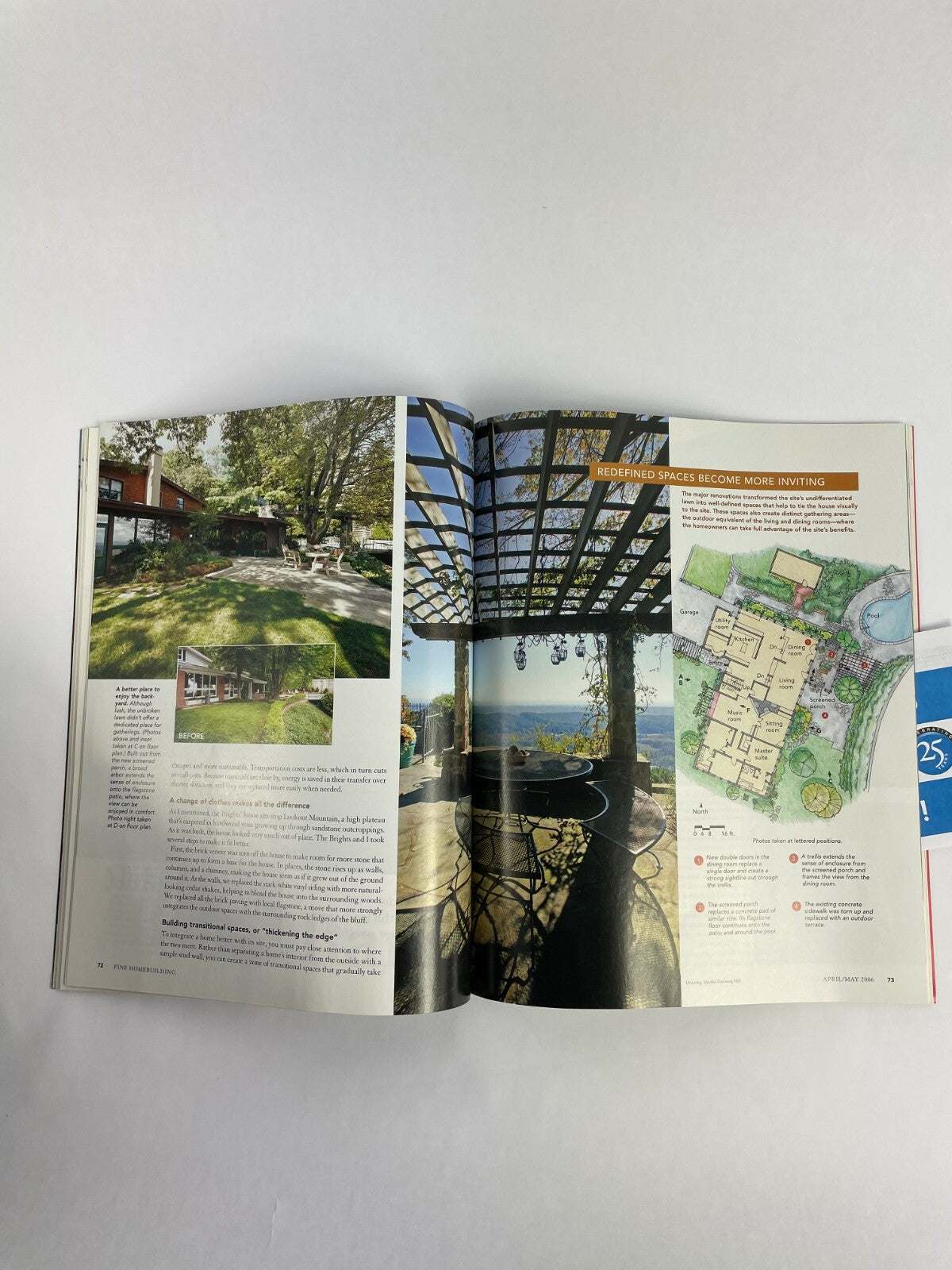 May 2006 Fine Homebuilding Magazine Pergola Lessons OutdoorJoinery Decorative #B