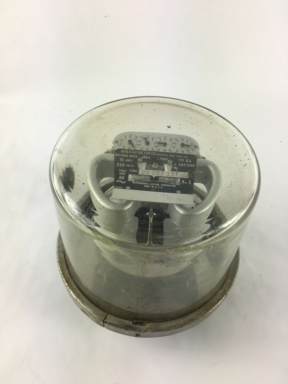Hialeah Kilowatt Hours HIA-CS Single-Stator Watt Hour Meter Type CS 240v 3Wire