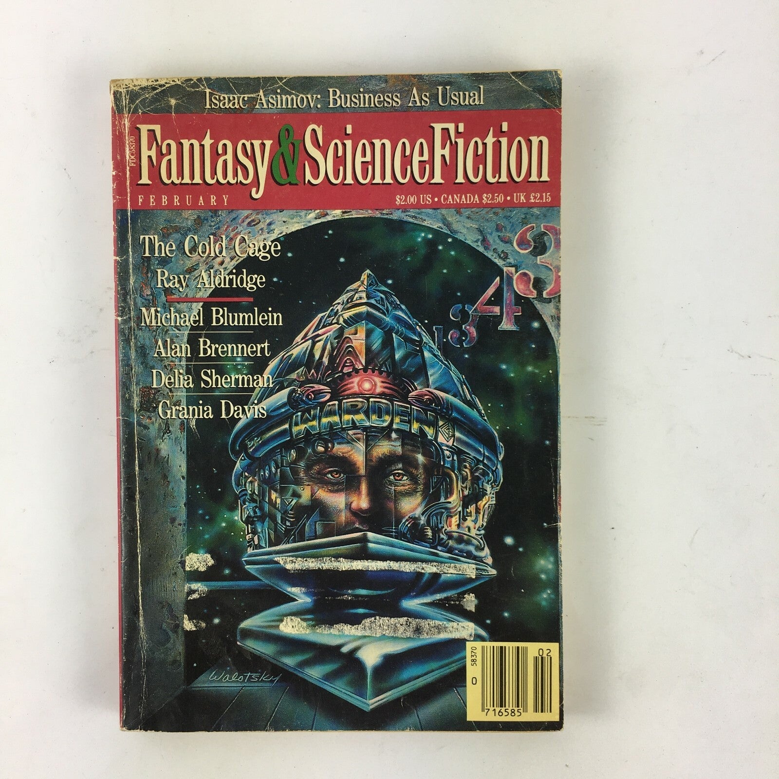 Feb Fantasy&Science Fiction Magazine The Cold Cage Ray Aldridge Michael Blumlein