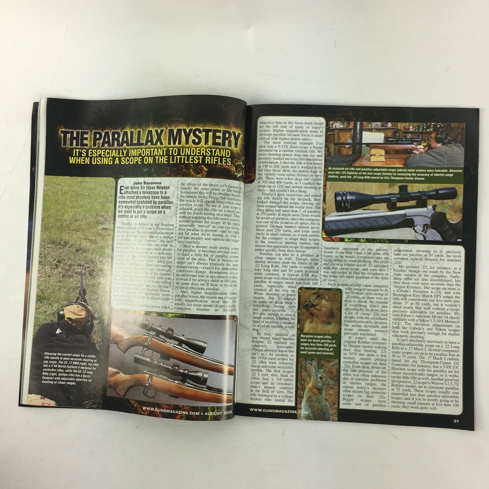 August 2010 Guns Magazine Gen 4 G22 .40 S&W Moonclipper S&W PC M625 .45 ACP