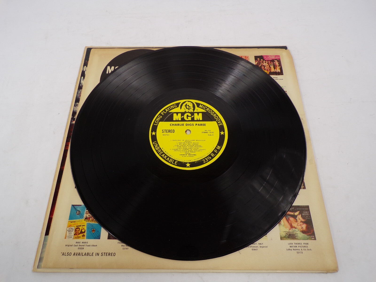 Charlie Digs Paree Charlie Shavers Microgroove Long Playing Stereo Vinyl Record