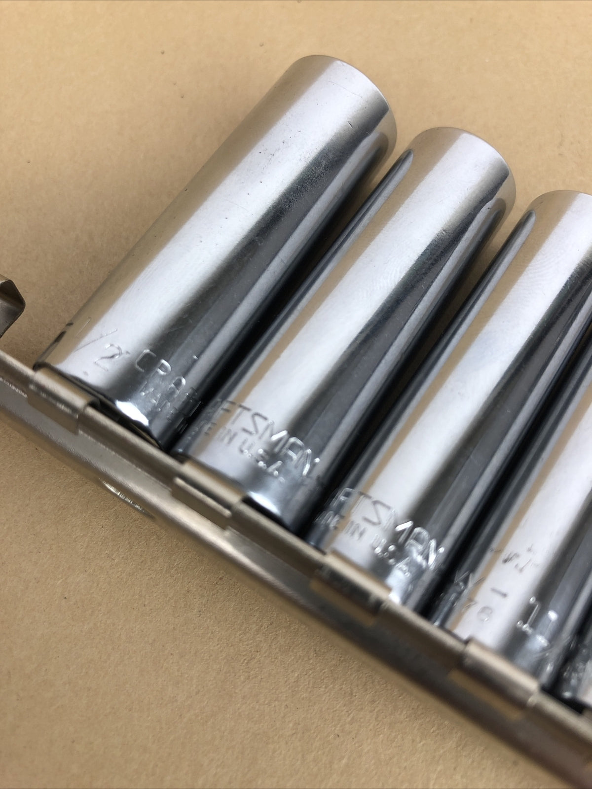 Craftsman 6 Point 1/4" Drive V 43589 1/2" - VV43571 3/16" 9pc Set w Clip Rack