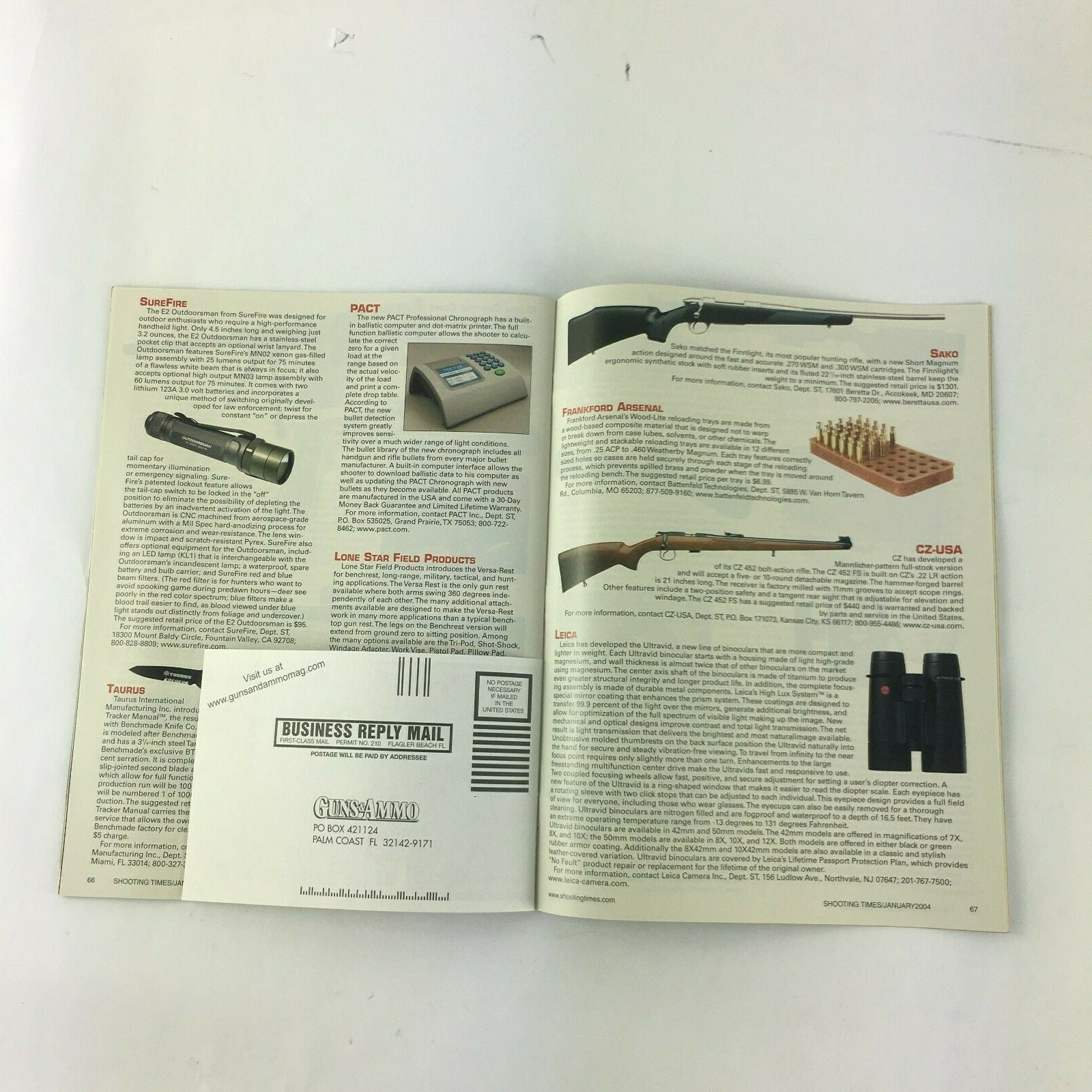 January 2004 Shooting Times Magazine New For 2004 .17 HMR .223 Carbine