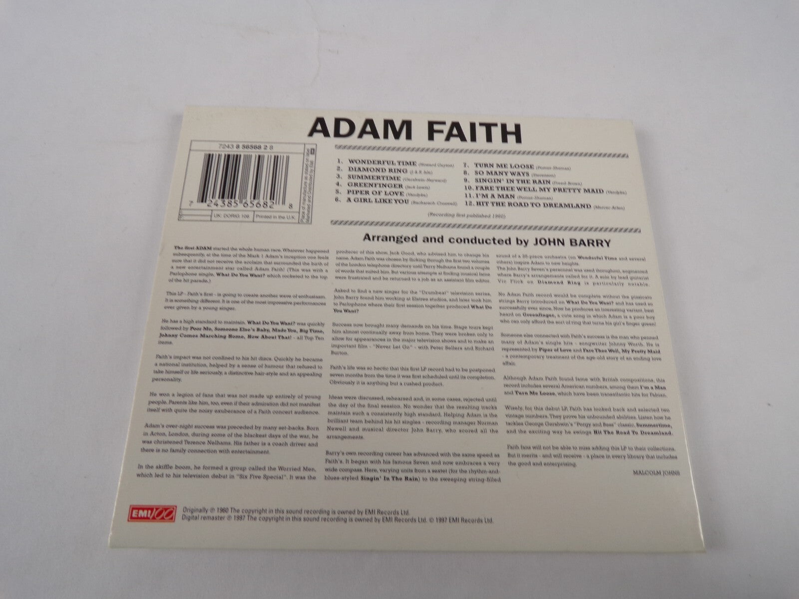 Adam Faith Wonderful Time Piper Of Love A Girl Like You Turn Me Loose CD#61