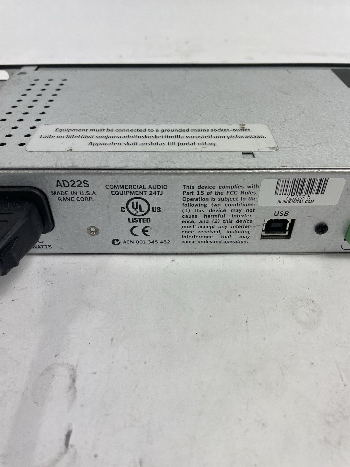 Rane PA System 2-Channel Audio Delay Unit AD22S