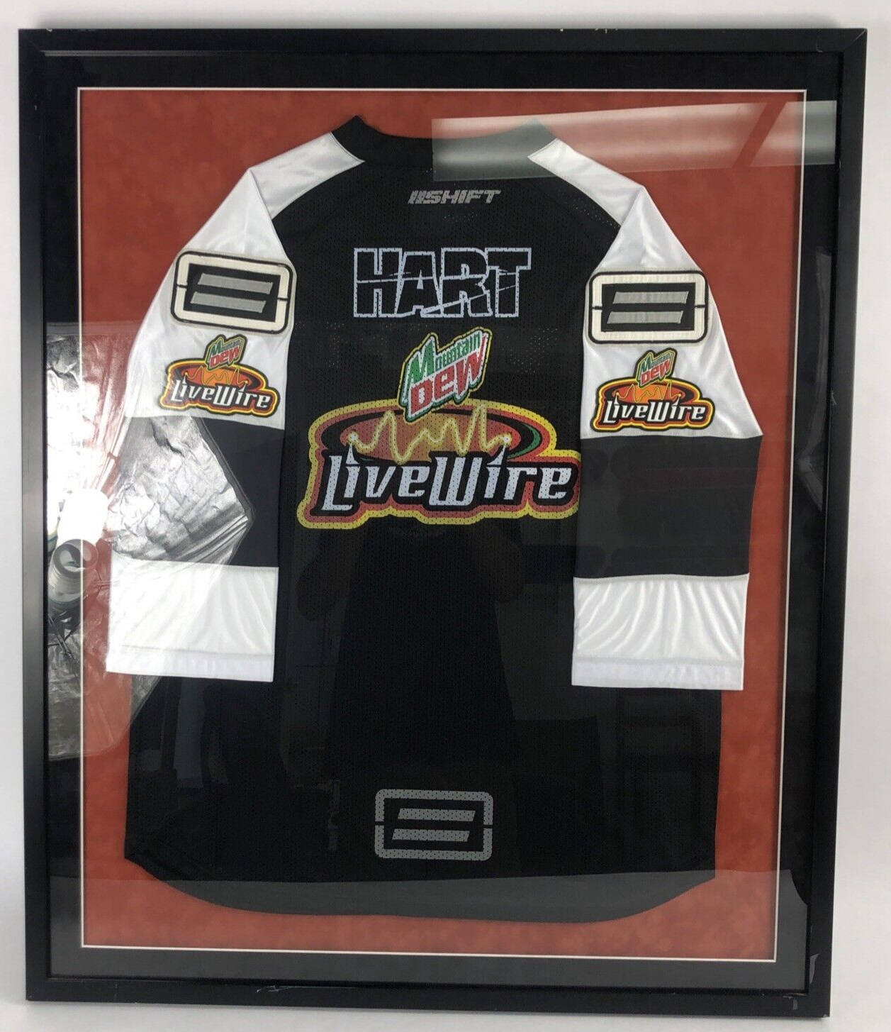 Carey Hart Mountain Dew Livewire Shift Motocross Jersey Matted and Framed - 1/1