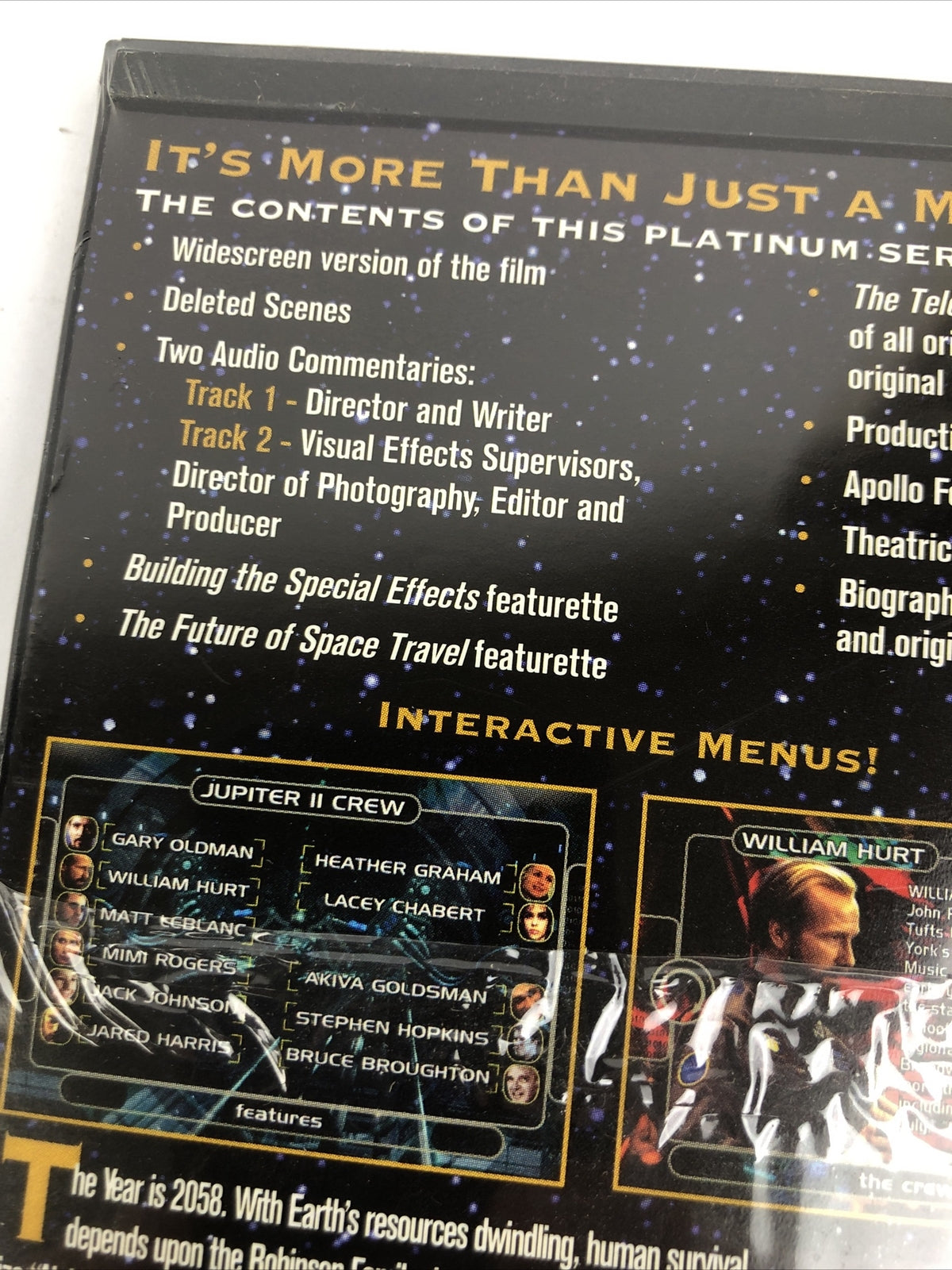 Lost In Space (DVD, 1998) Snap Case - Interactive Menus - Brand New