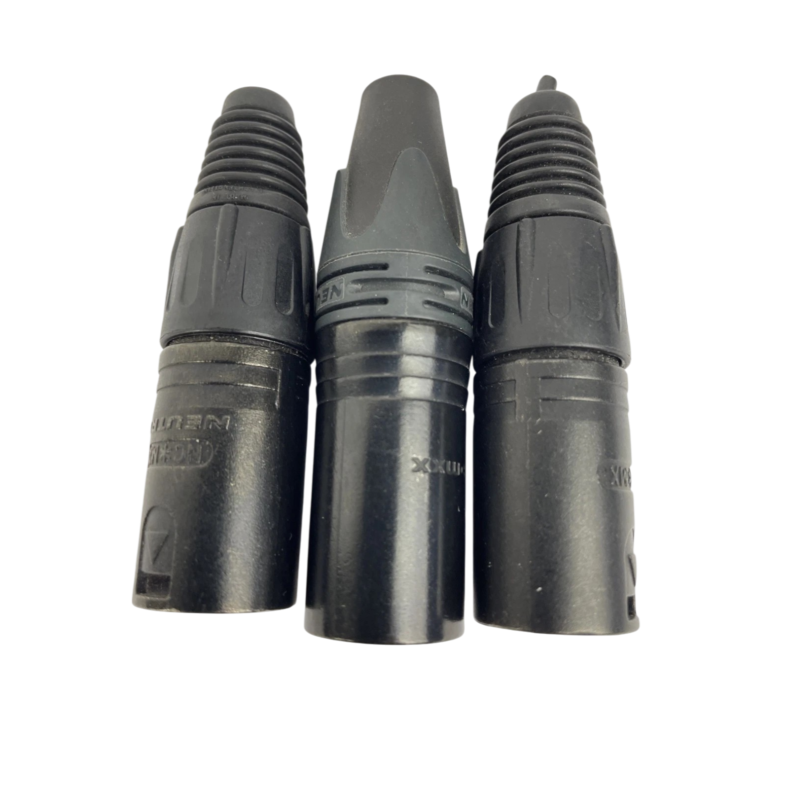Lot of 3 x OEM Neutrik NC4MX 4 Pin Male XLR Gold Connector