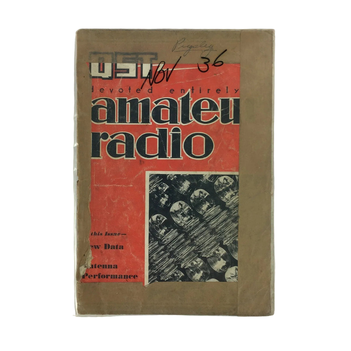 November 1936 QST devoted entirely to Amateur Radio New Data Antenna Performance