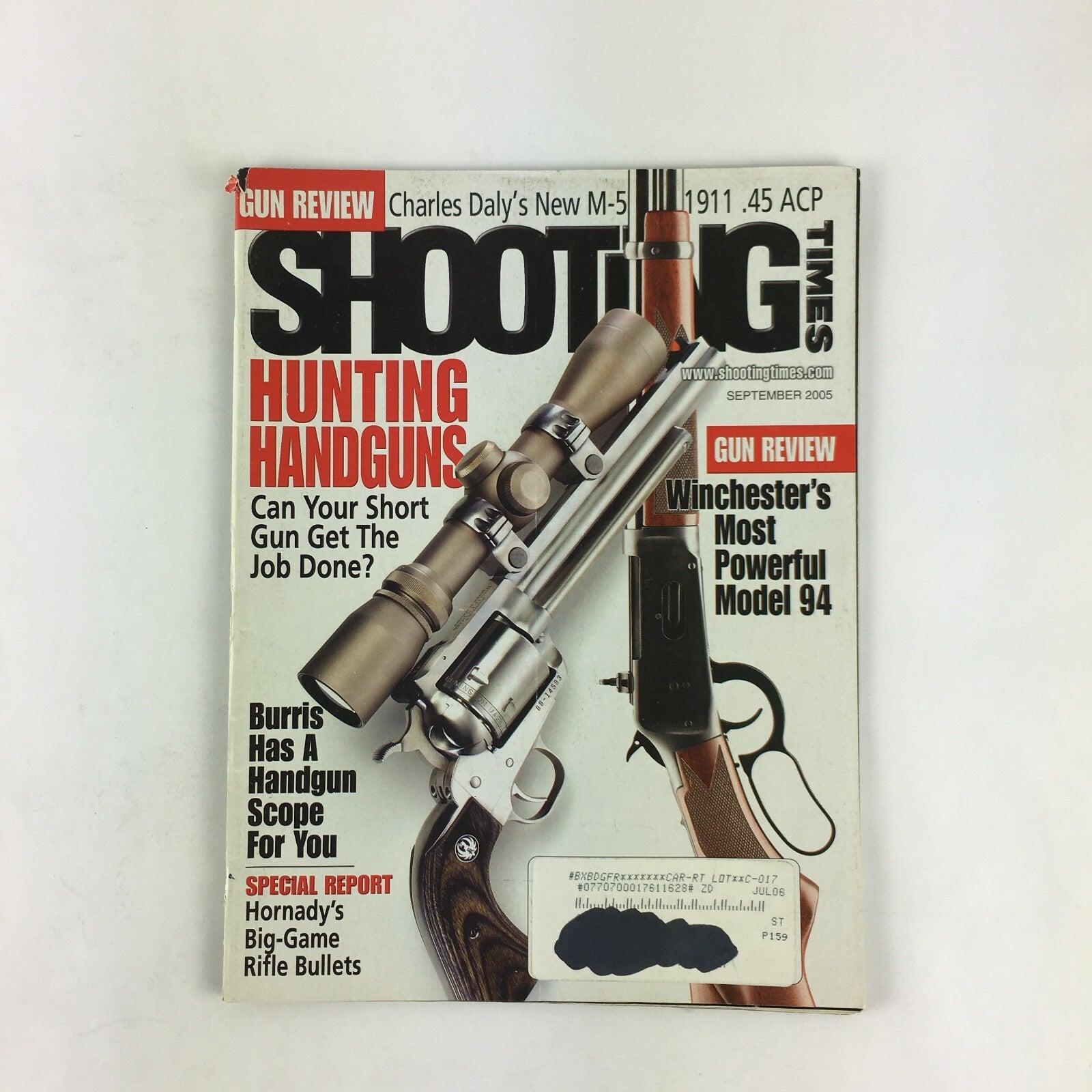 September 2005 Shooting Times Magazine Winchester's Most Powerful Model94 .45ACP