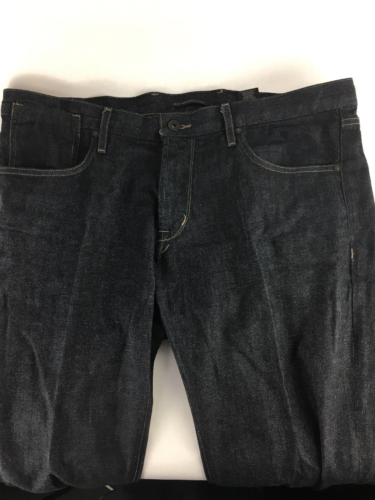 John Varvatos USA Made Bowery Slim Straight Black washed Denim Men's Sz 38 X 38