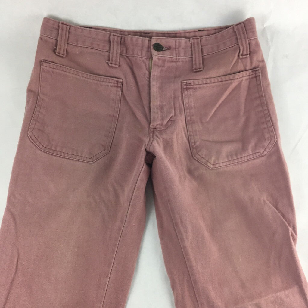 Contur Slacks Womens Straight Leg Pants Salmon Pink Zip Fly Flat Front Pocket 30