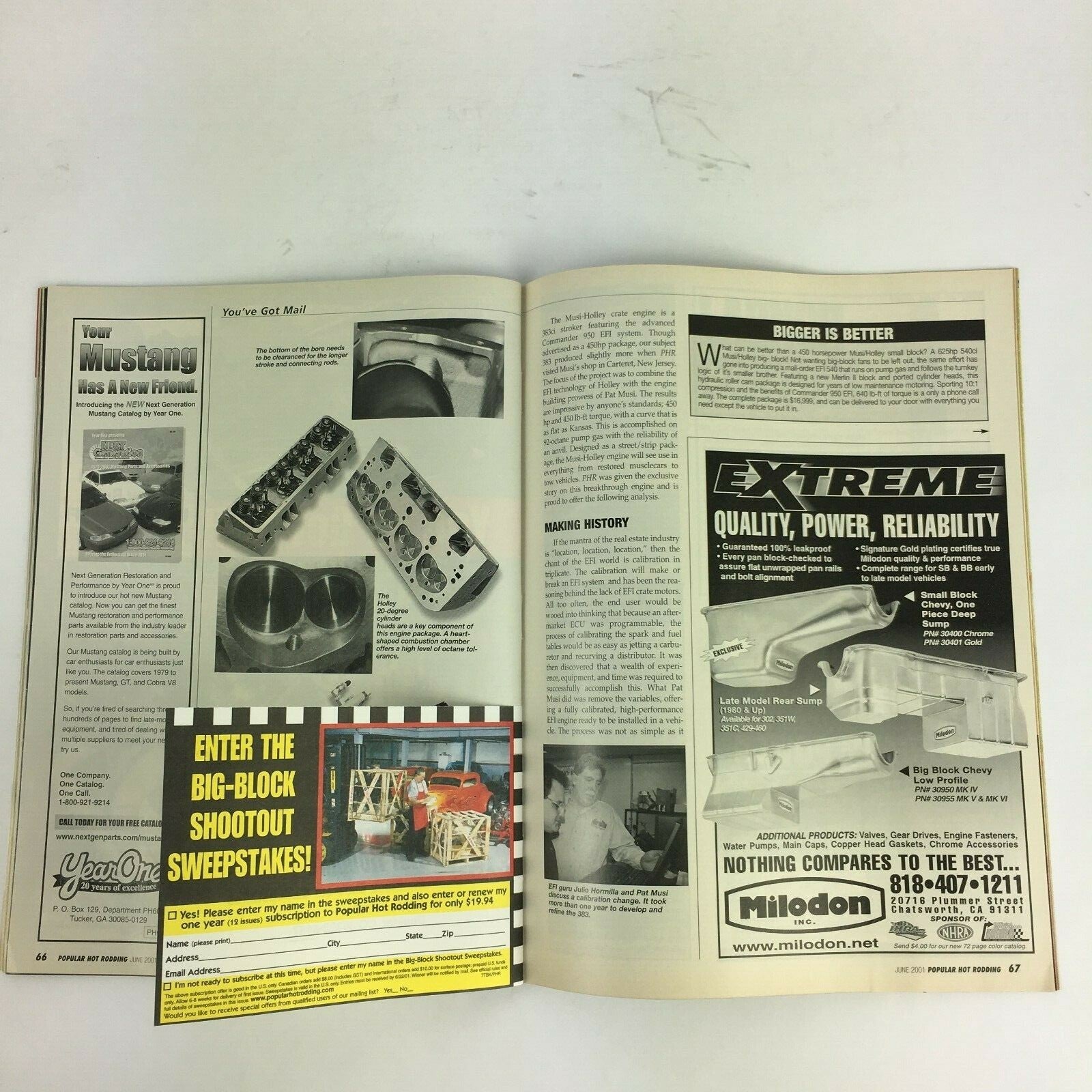 June 2001 Hot Rodding Magazine Over Kill! Real Rods Are Back Chevy Thunder ?