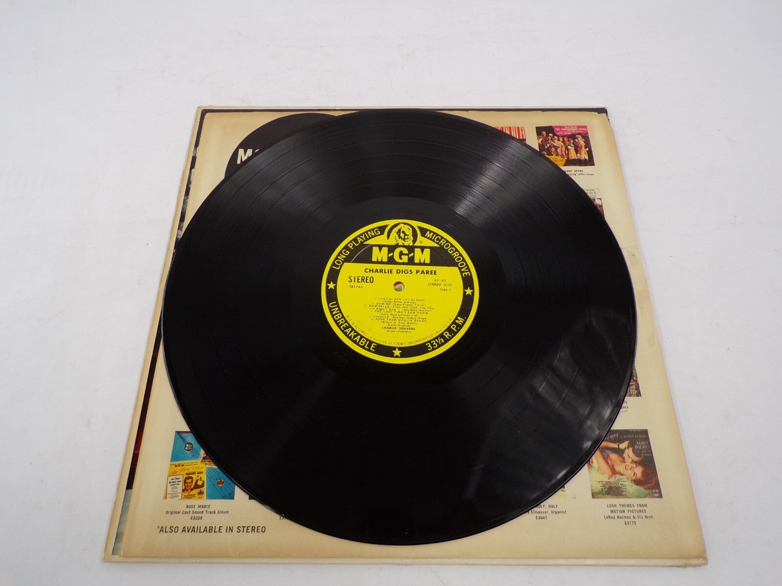 Charlie Digs Paree Charlie Shavers Microgroove Long Playing Stereo Vinyl Record