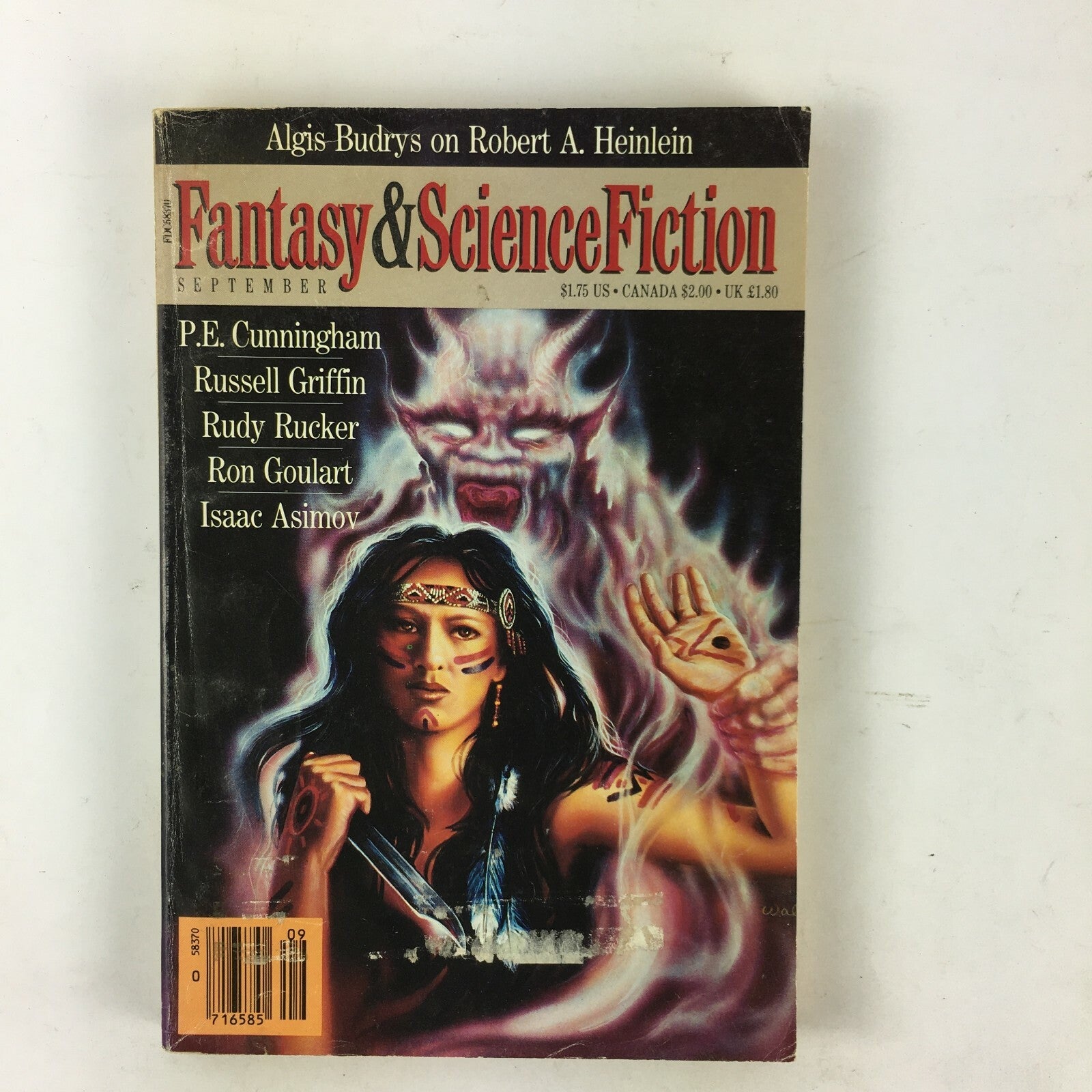 September Fantasy & Science Fiction Magazine P.E.Cunningham Russell Griffin