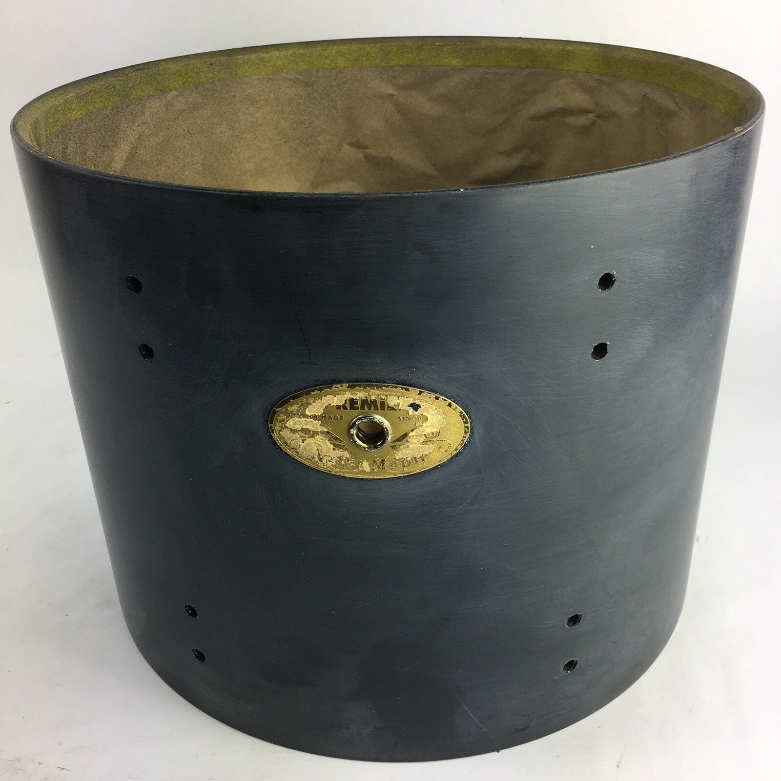 Premier Artist Maple 13” Tom Drum Shell - Unfinished Raw Black