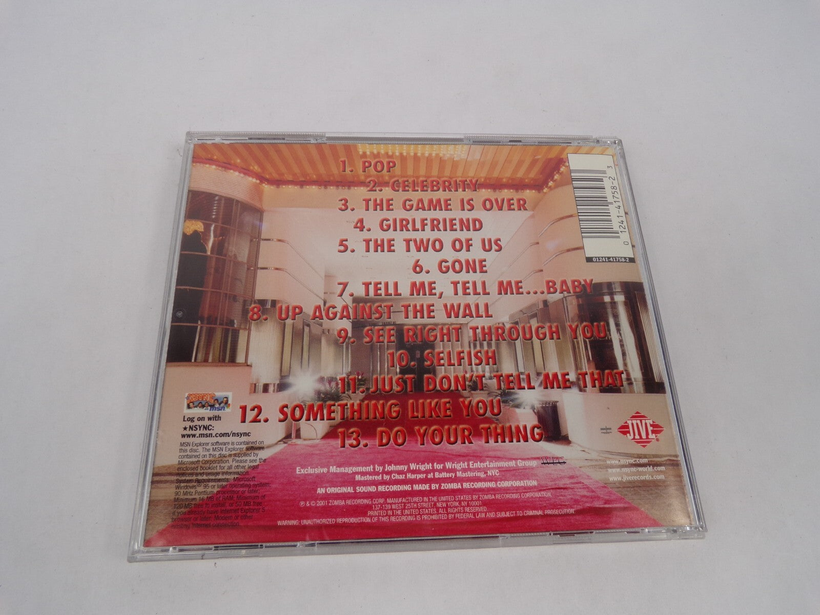 NSYNC Celebrity Pop Celebrity The Game Is Over Girlfriend The Two Of Us CD#63