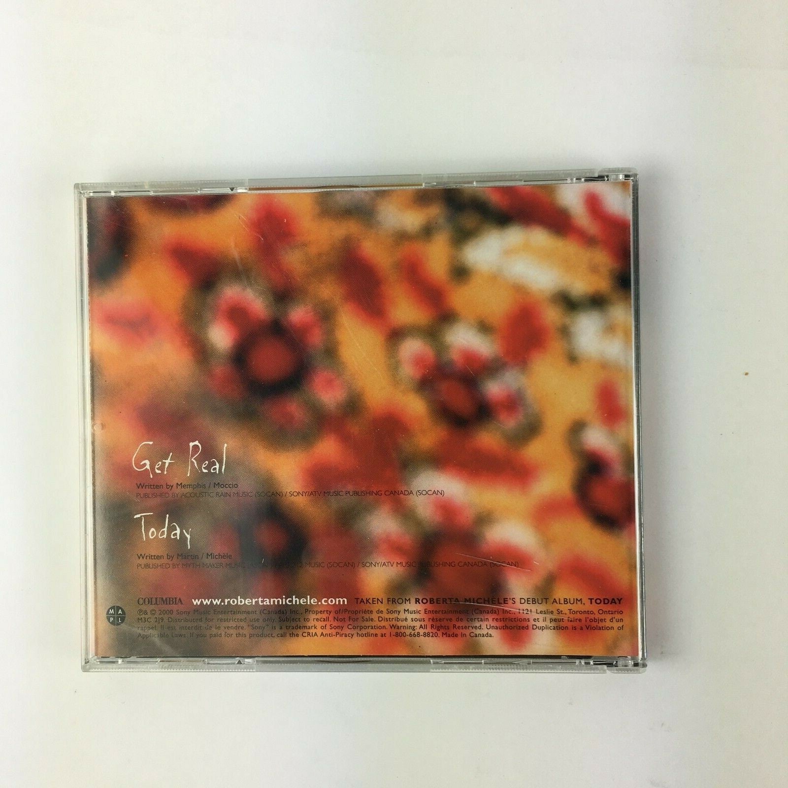 CD Songs From Roberta Michele Canadian Pop ,Rock /Soft Rock 2000