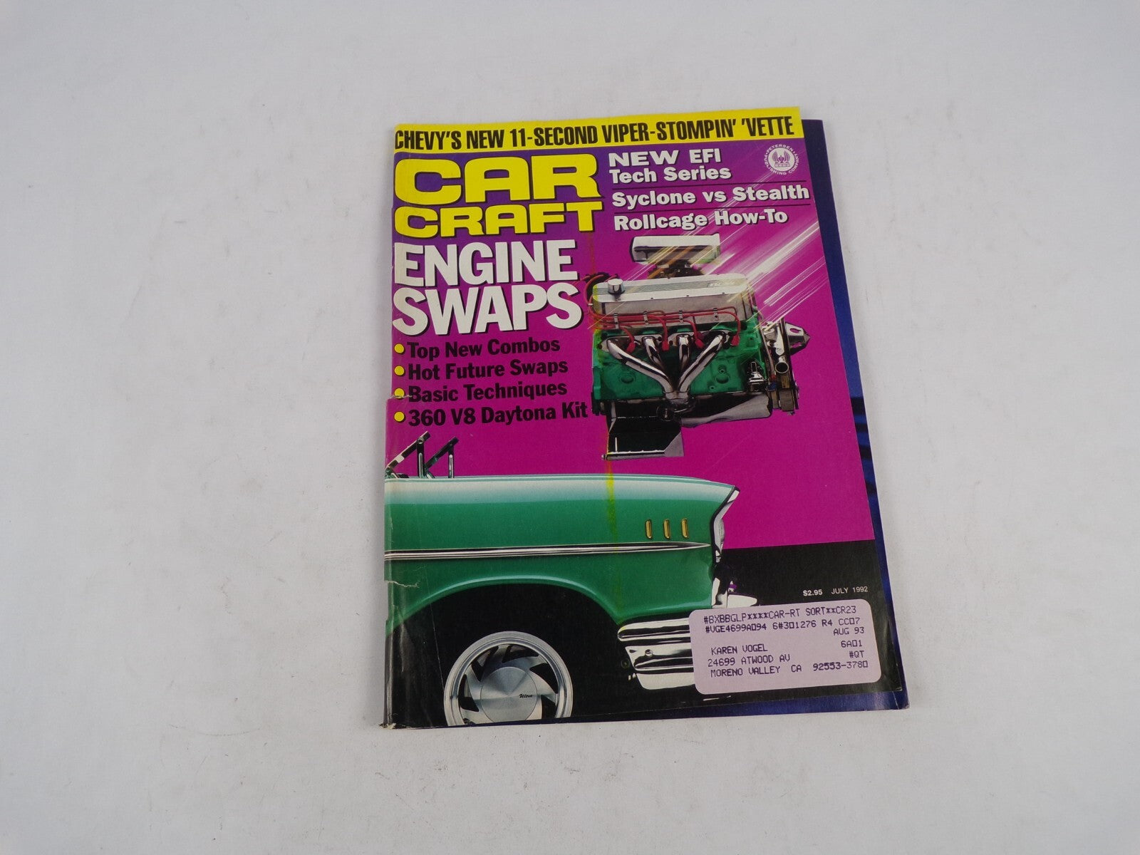 July 1992 Car Craft Engine Swaps Chevy's New 11-Second Viper-Stompin' 'Vette New