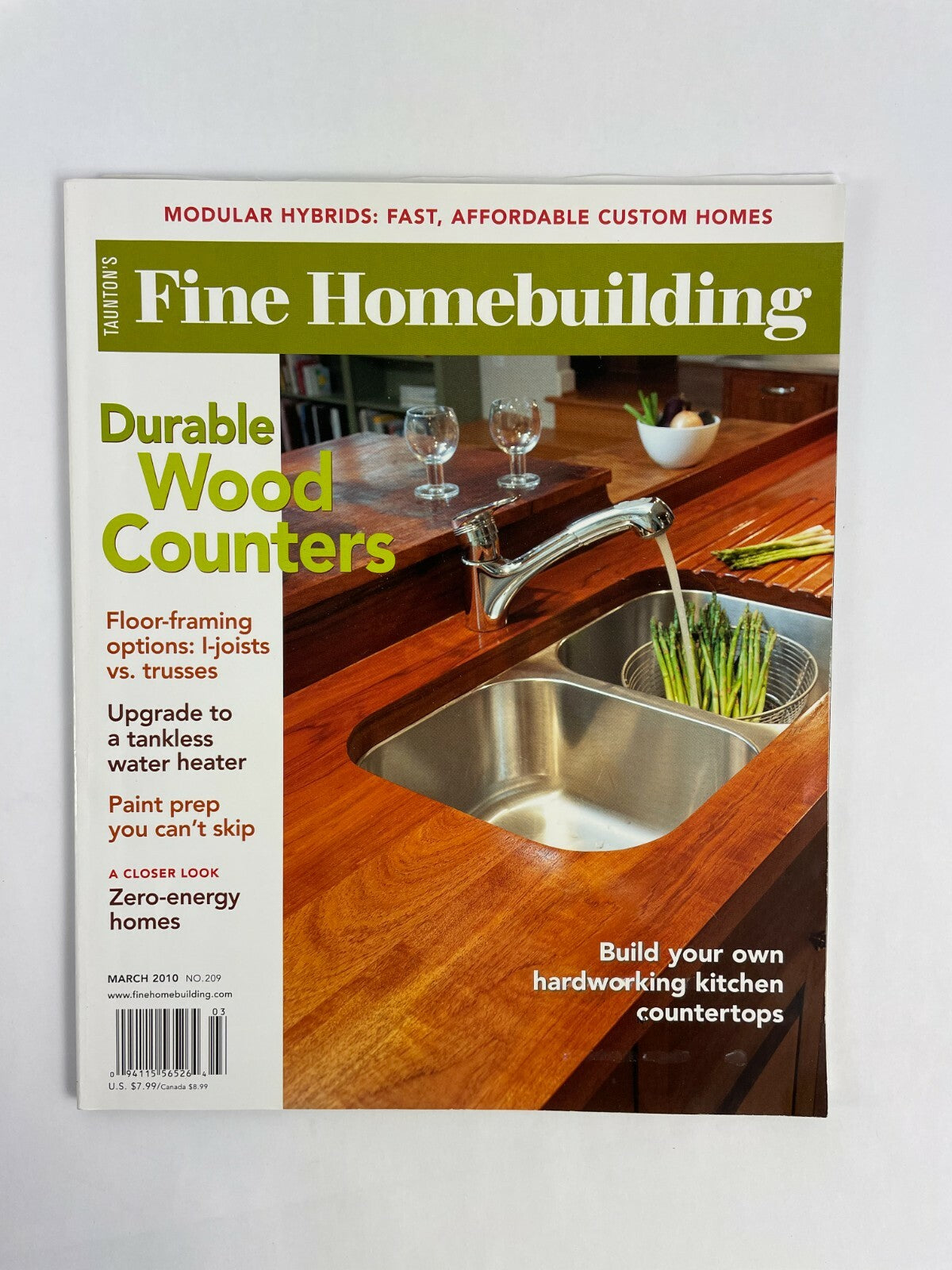 March 2010 Fine Homebuilding Magazine Modular Hybrids Durable Wood Counters #B