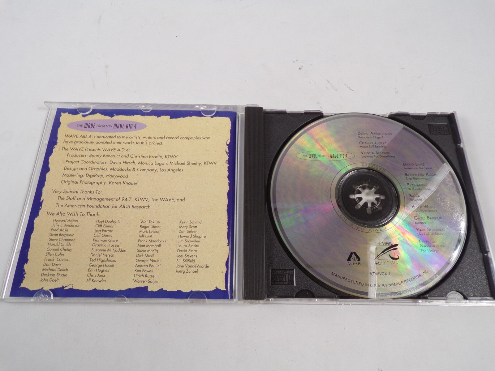 Wave Aid David Arkenstone David Lanz Basia Gato barbieri Exchange CD#61