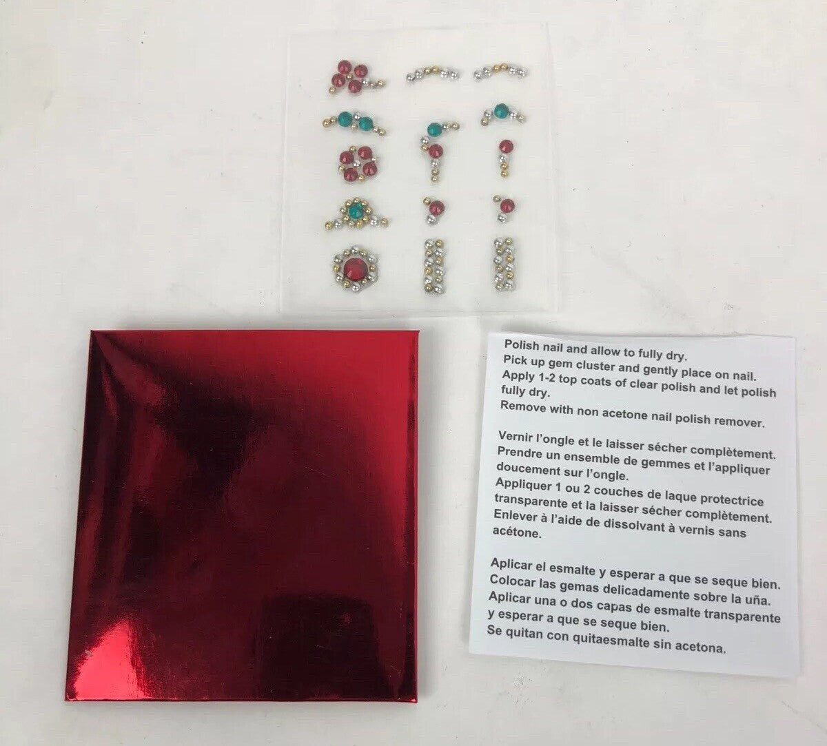 PENTHOUSE Sparkly Holiday Christmas Nail Art * 15 Nail Gem Clusters - FSTSHP