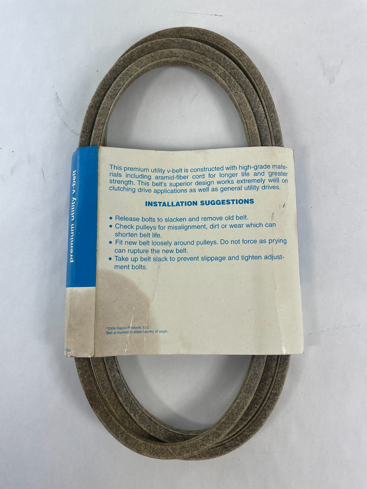 Dayco Drive Rite L490 48X900 premium utility V-belt OEM replacement belt for automotive agricultural and industrial equipment A10