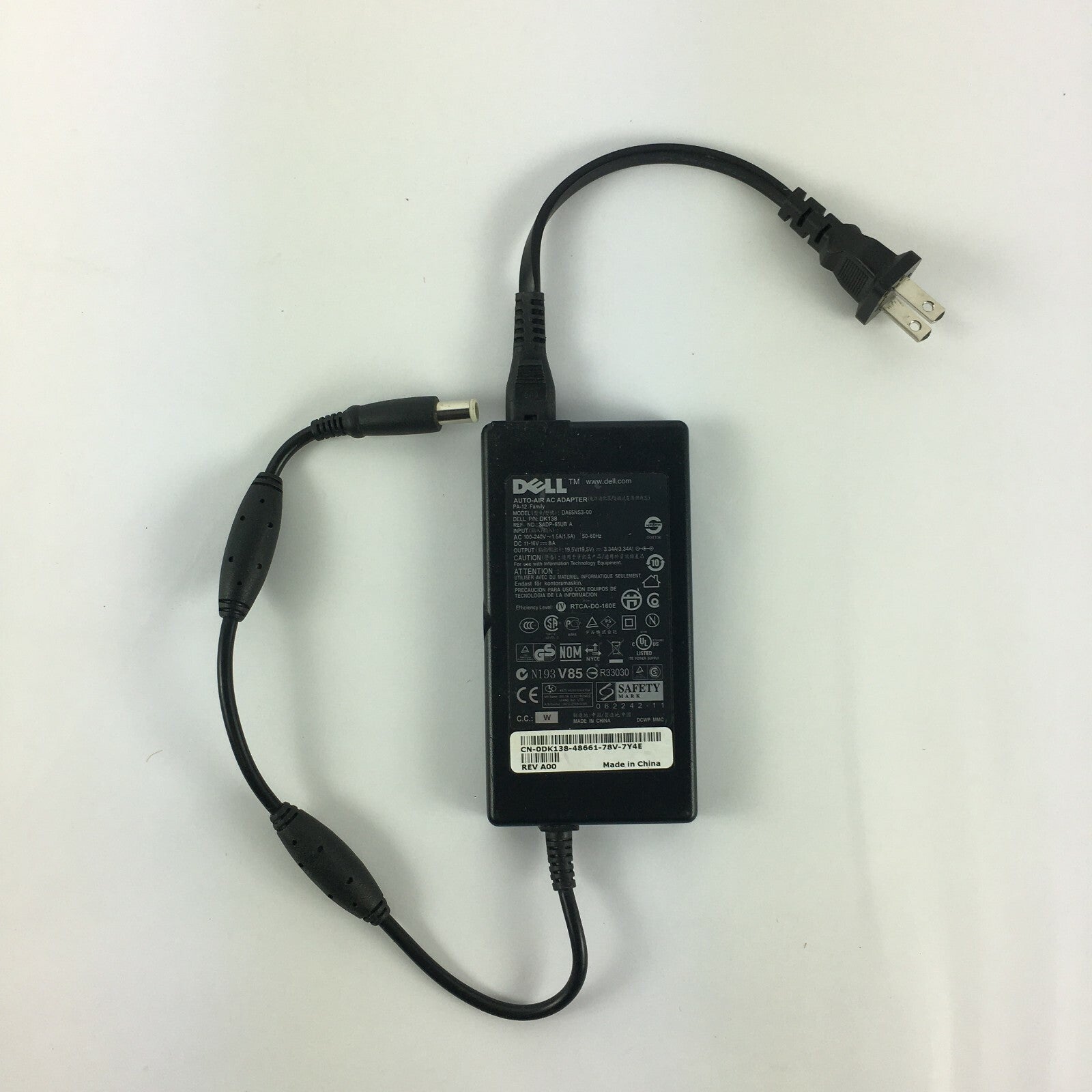 Genuine Dell DA65NS3-00 Output 19.5 V 3.34 A Power Supply Adapter A25