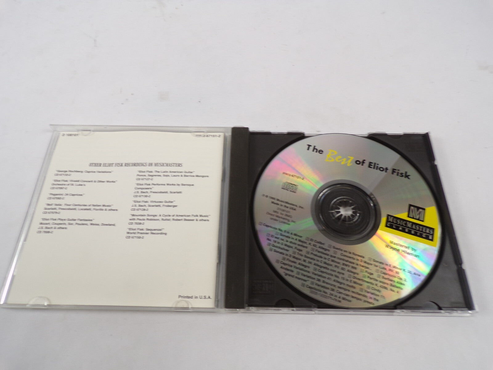 The Best Eliot Fisk Music Masters Classics Niccolo Paganini Julio SagrerasCD #40