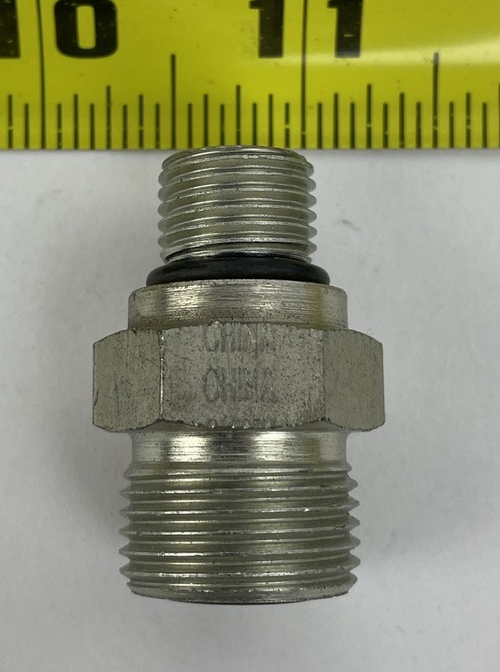 1 x OEM PARKER 3/4" Male to 1/2" Male O-Ring Face Seal (ORFS) Hydraulic Fitting