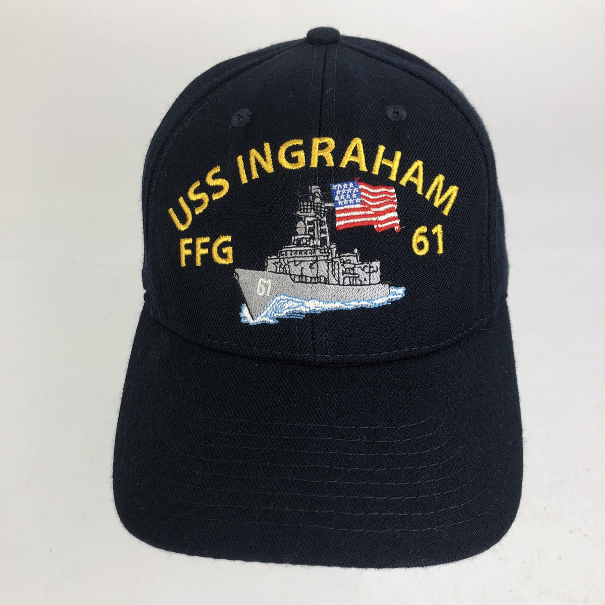 USS INGRAHAM FFG 61 The Corps USA Made Navy Baseball Cap Hat Adjustable - LOOK