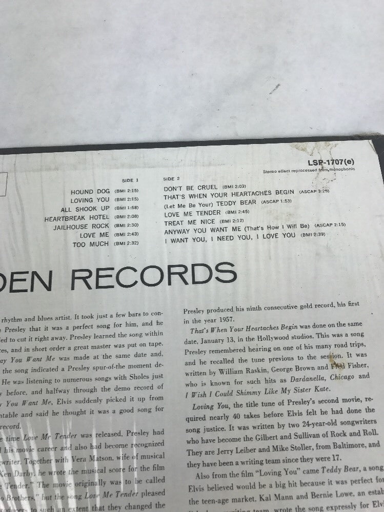 ELVIS PRESLEY - Elvis' Golden Records - 1958 - RCA Victor Label - Mono