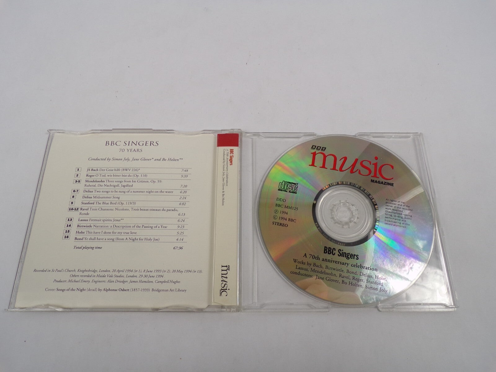 BBC Singers A 70th Anniversary Celebration Includes Choral Music By Bach, CD#28