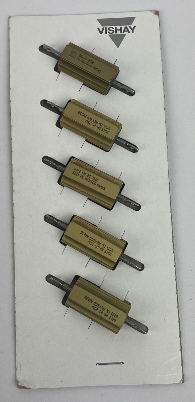 Lot of 5 x NEW Dale / Vishay RH-25 25w 10 ohm 1% Heat Sink Wirewound Resistor