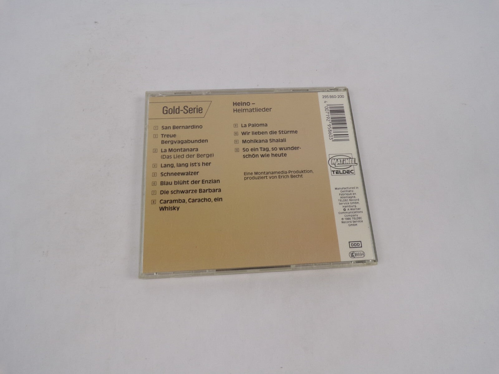Heino Heimatlieder Gold-Serie San Bernadino Treue Bervagabunden La MontanarCD#70