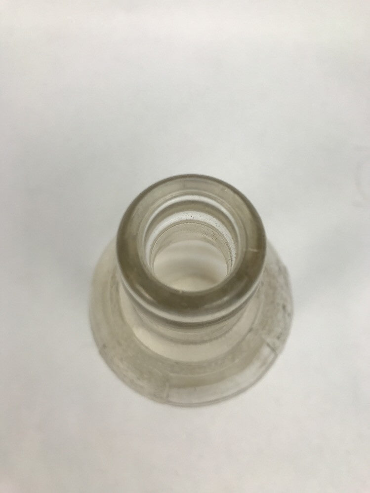 Vintage magnesium sulphate clear glass bottle embossed Registered Not To Be Refilled.