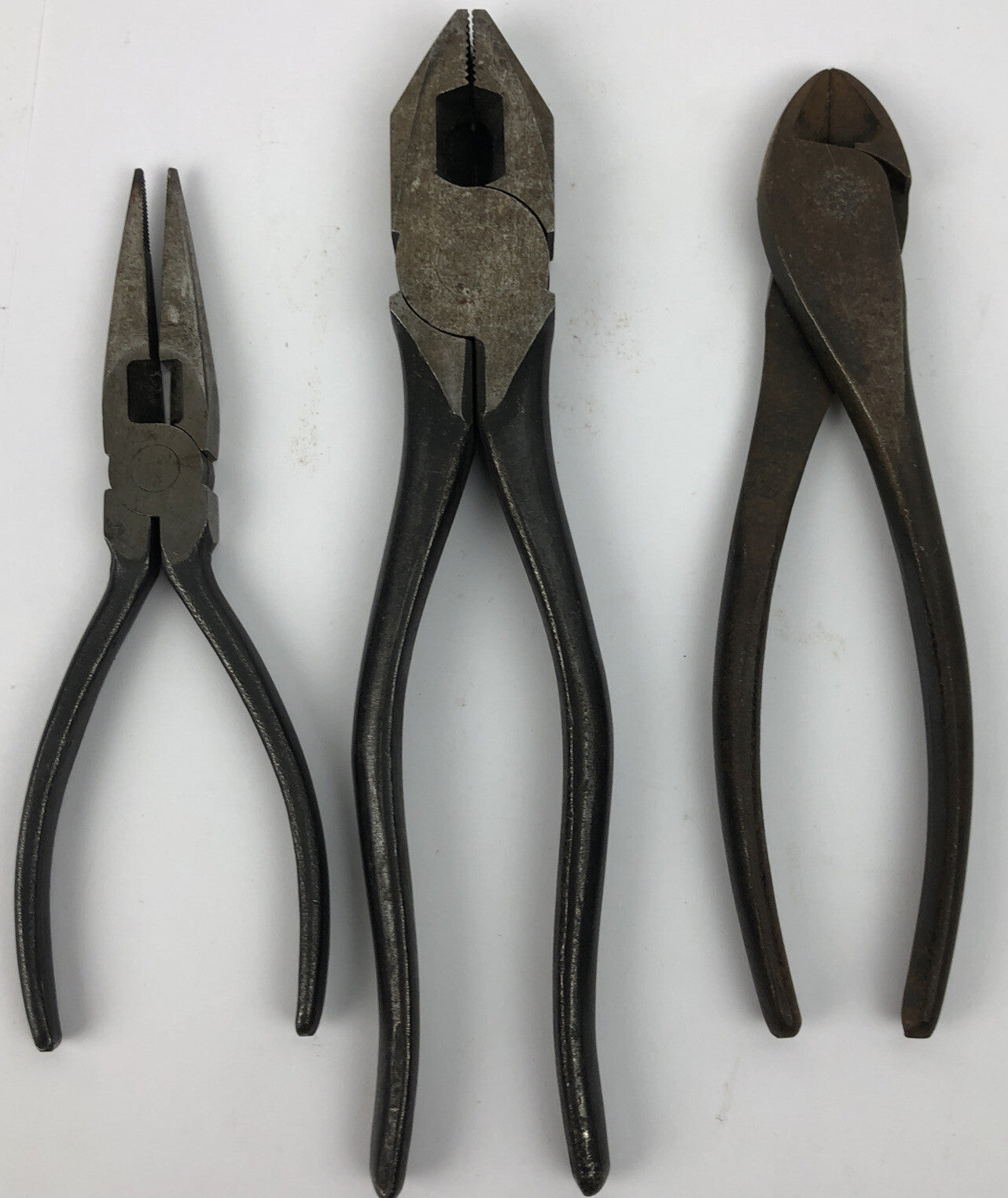 Plier Lot - H Boker Lineman 8.5" , Camron 6.5" Needle Nose , Williams PL-57 Dyke