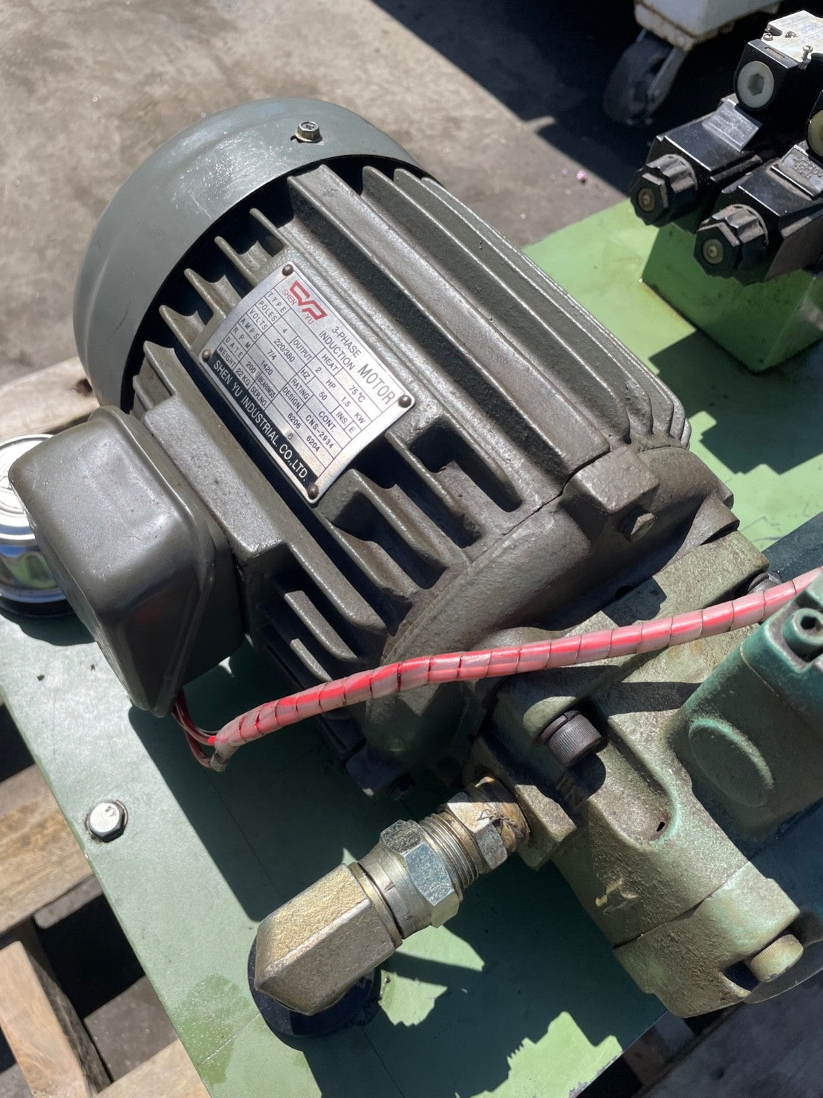 Shen Yu 2HP Hydraulic Power Unit 10 Gallon Tank 10.5 GPM 220/380V 3PH Vane Pump